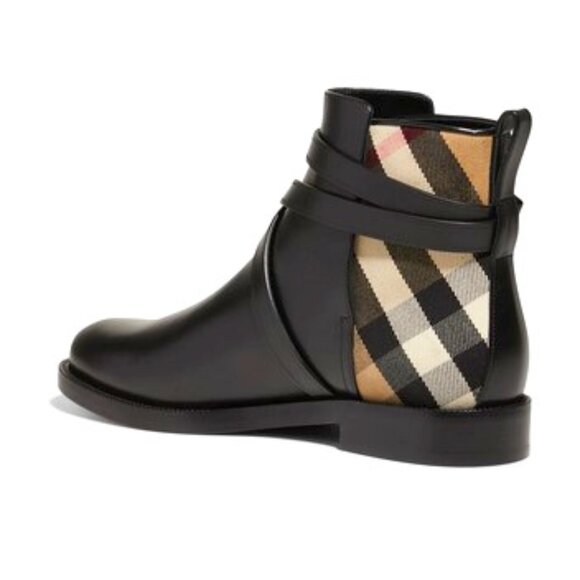 Burberry Pryle Equestrian Check Ankle Boots - Picture 1 of 5